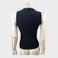 Branded Navy Drape Top - Size 8