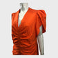 Branded Orange Textured Midi Dress - Size 16