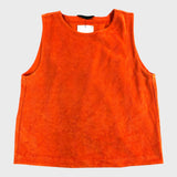 Branded Orange Towelling Crop Top - Size 8