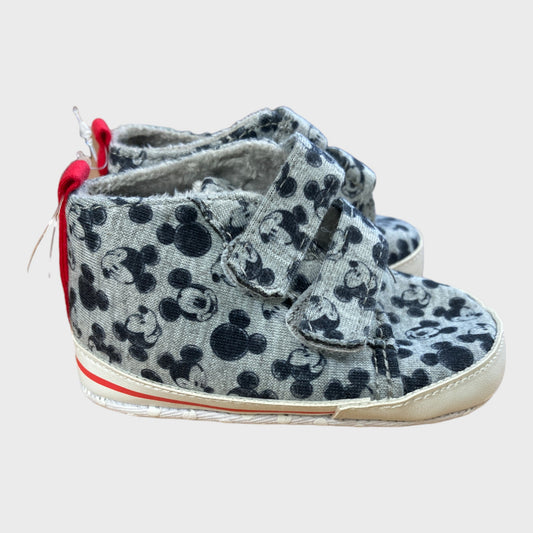 Mickey Mouse Grey Baby Trainers