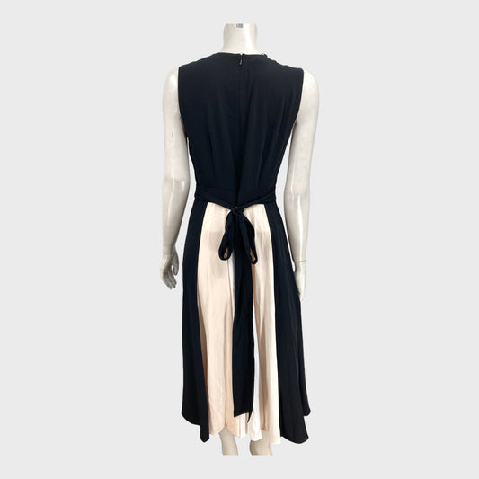 Branded Black Tie Back Dress