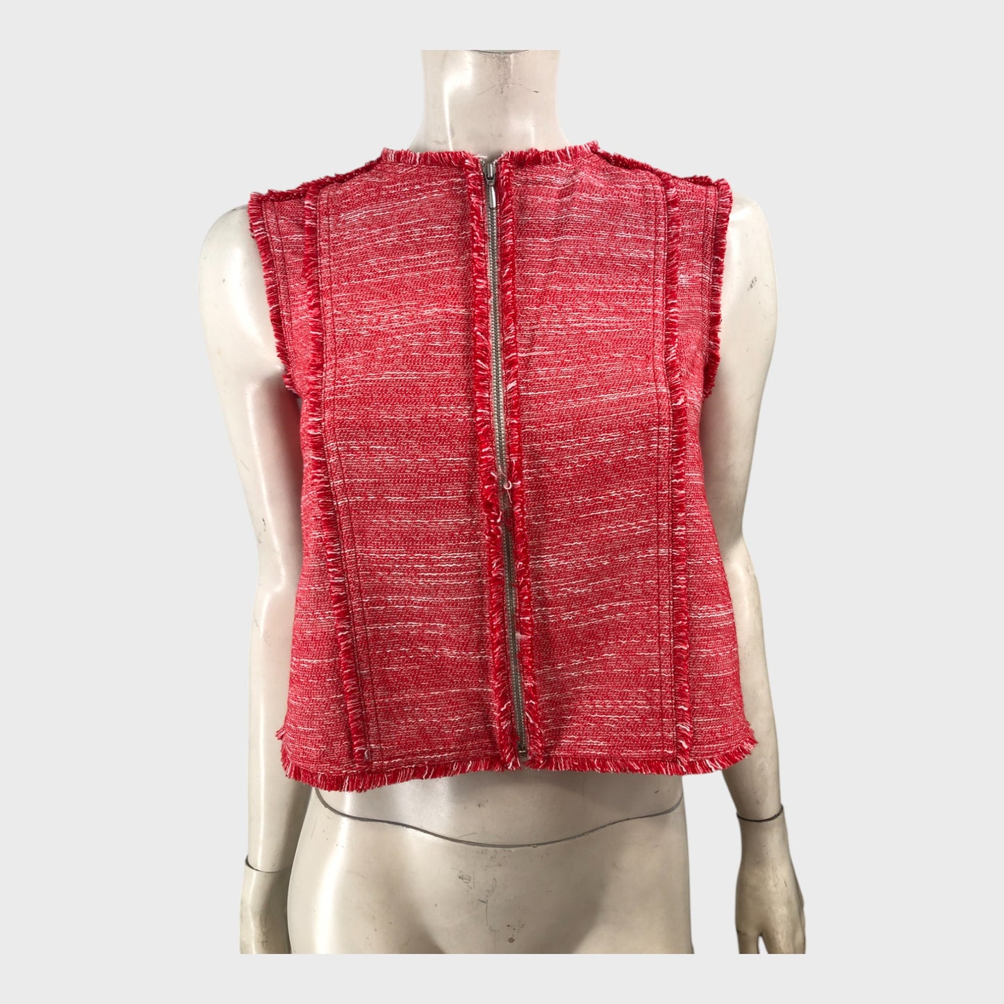 Branded Red Zipper Top - Size 8