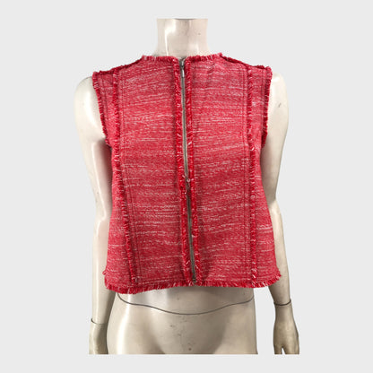 Branded Red Zipper Top - Size 8