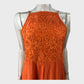 Branded Orange Embroidered Maxi Dress