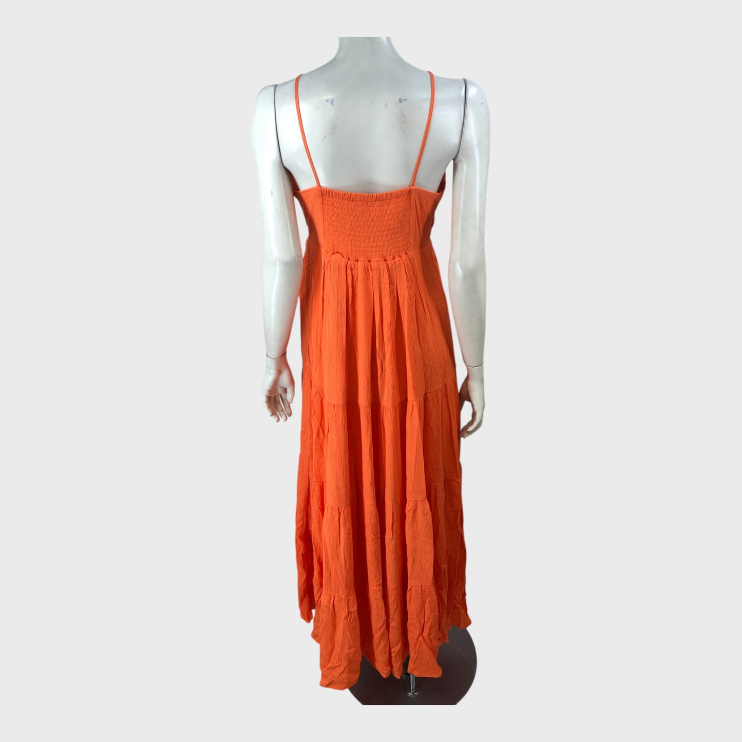 Branded Orange Embroidered Maxi Dress