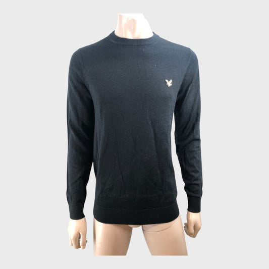 Lyle & Scott Black Jumper - Size Medium