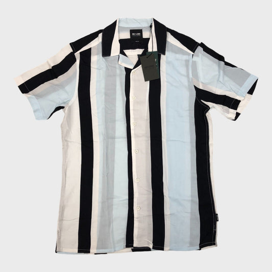 Only & Sons White and Black Striped Shirt