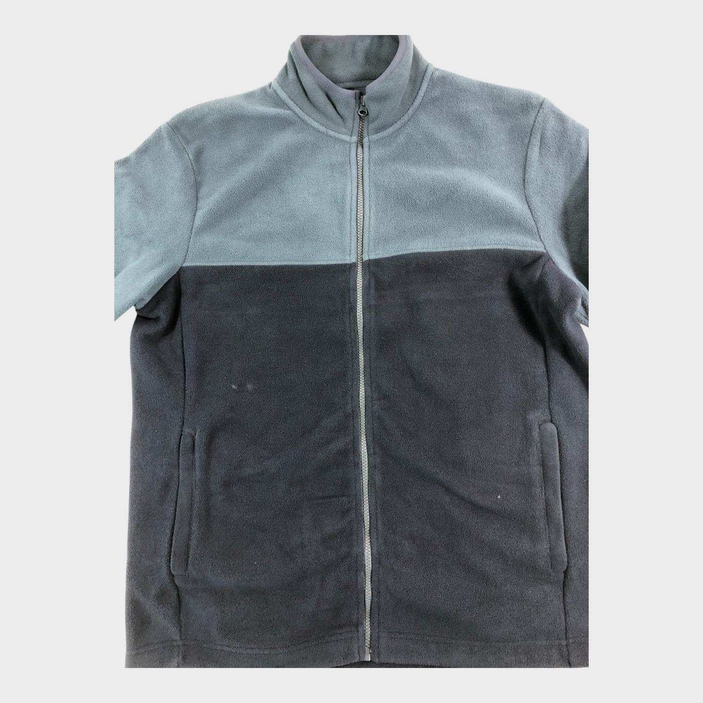 Navy Colourblock Zipped Fleece