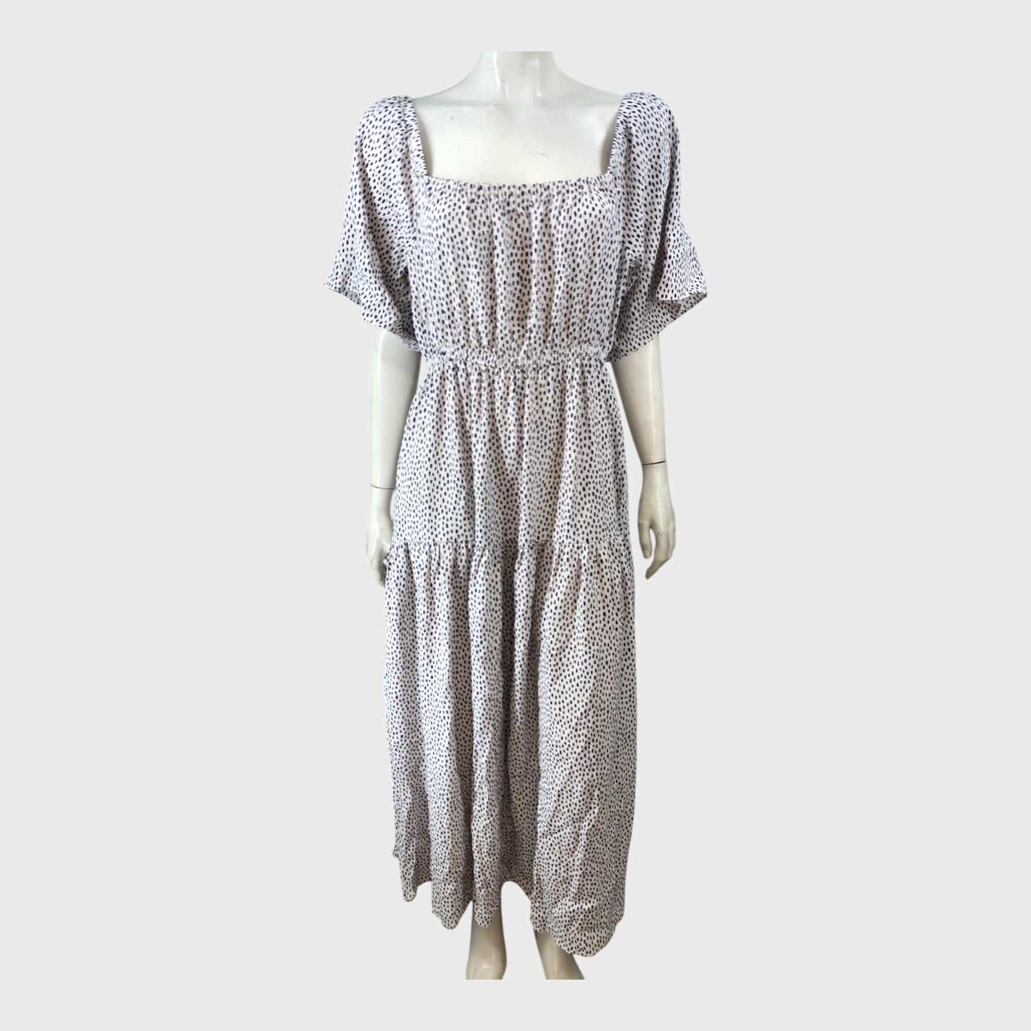 Kitri White Spotted Dress - Size 12
