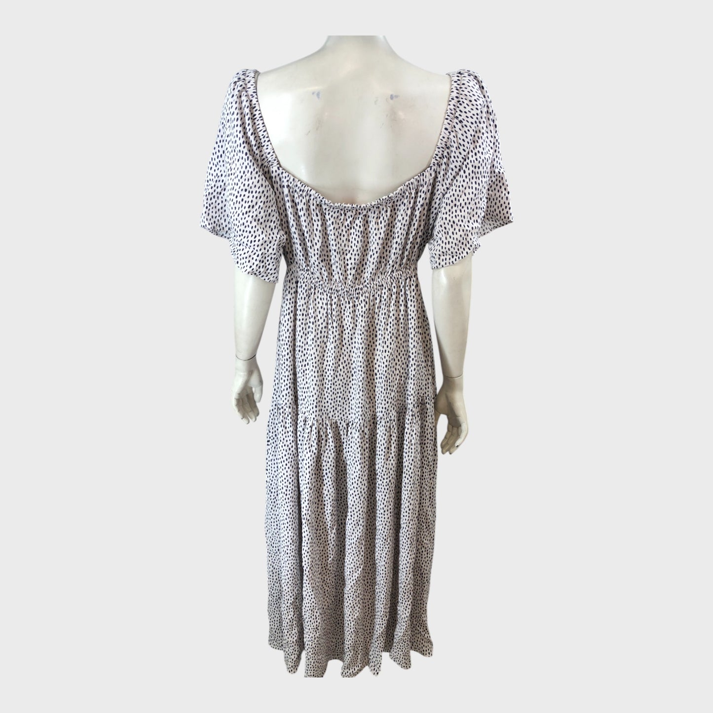 Kitri White Spotted Dress - Size 12