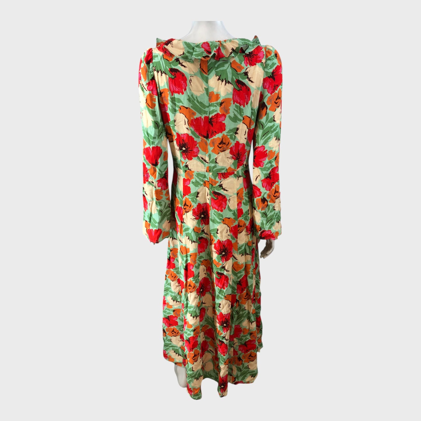 Kitri Green Garden Floral Maxi Dress - Size 10