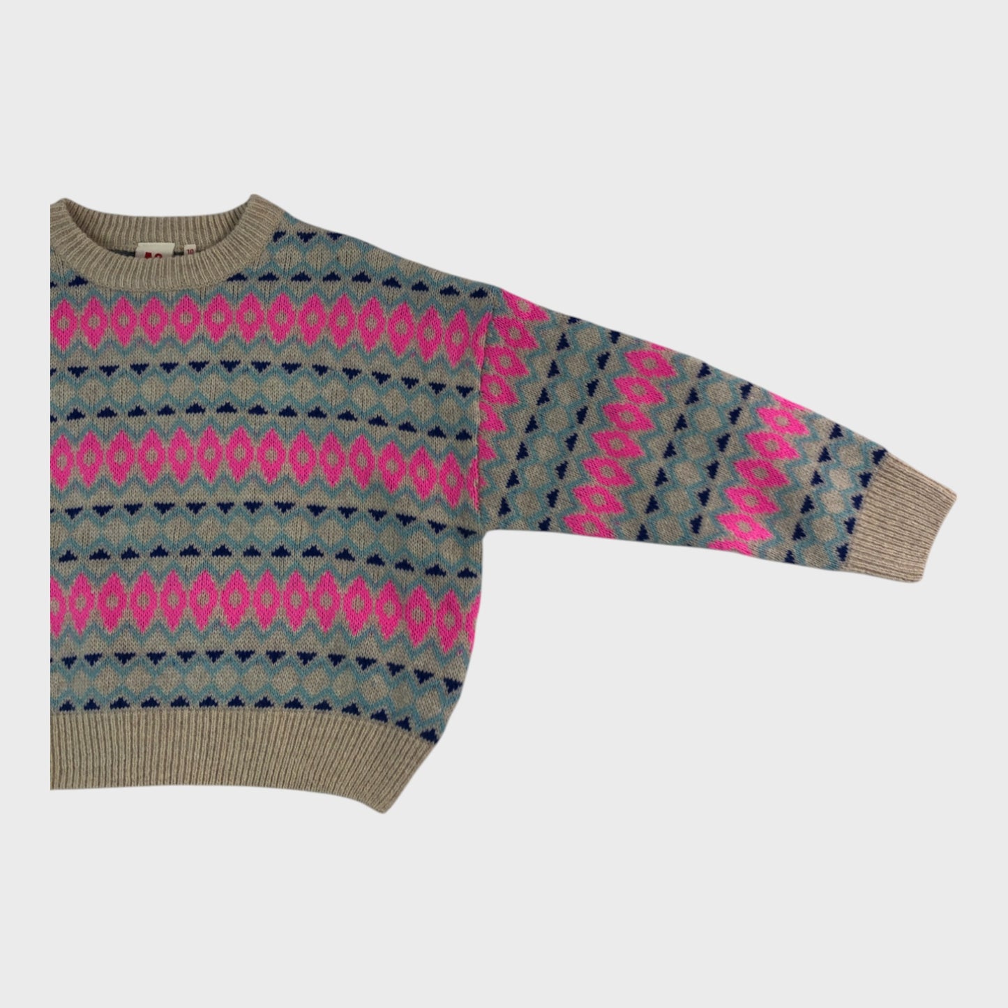 American Outfitters Ecru Patterned Sweater - Age 10