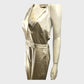 Branded Light Gold Metallic Tuxedo Jumpsuit - Size 10