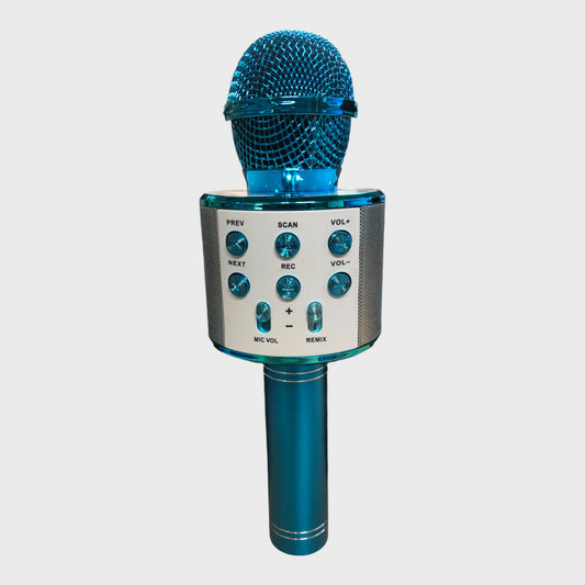 Blue Handheld Wireless Bluetooth Microphone