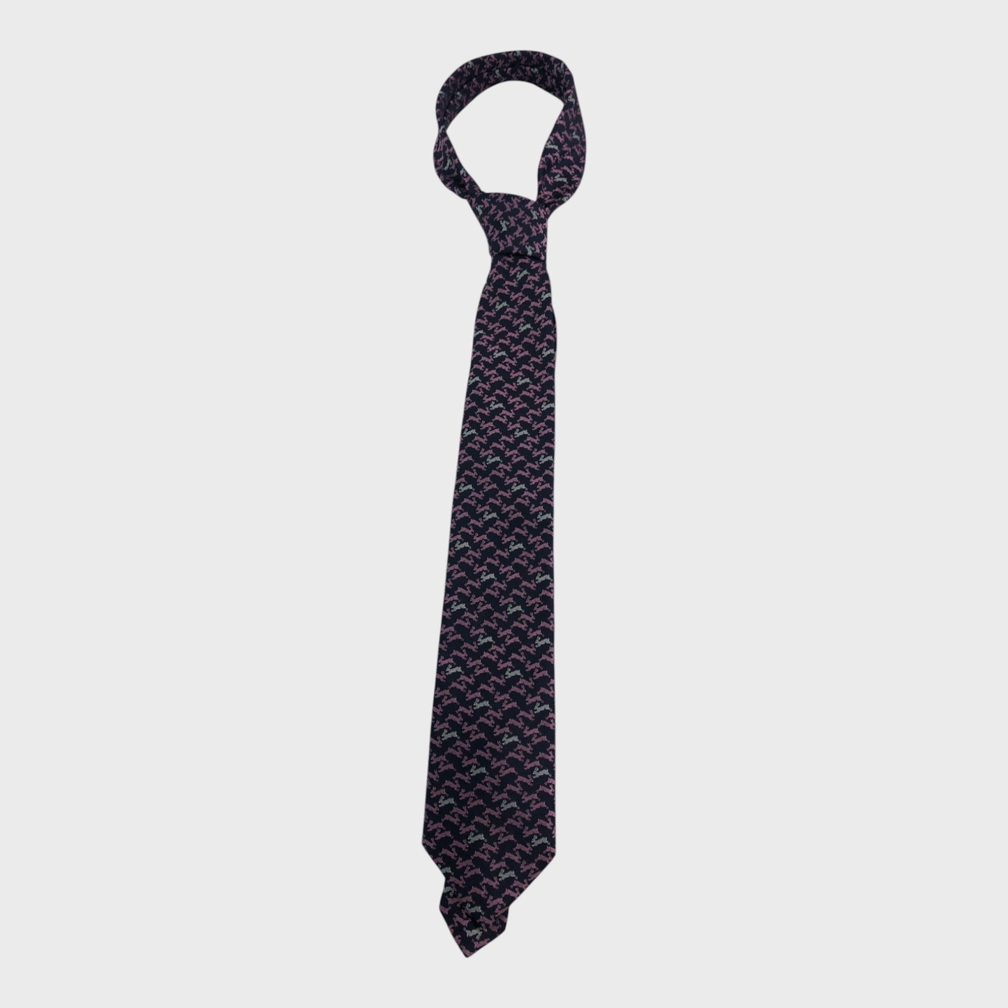 Navy Woven Hare Tie