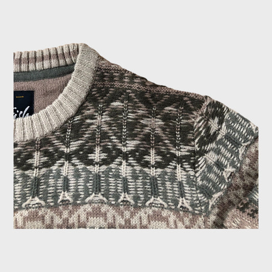 Branded Wool Mix Stone Jumper