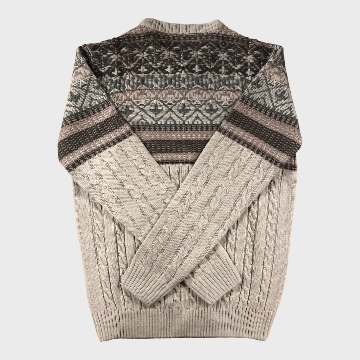 Branded Wool Mix Stone Jumper