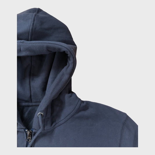 Navy Zip Up Hoodie with Pouch Pocket