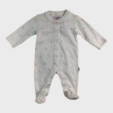 JoJo Maman Bebe Pink Heart Sleepsuit - 0-3 Months