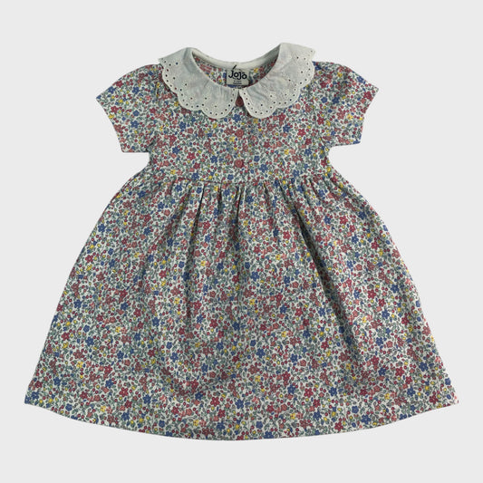 JoJo Maman Bebe Pink Cherry Ditsy Floral Dress - 2-3 Years