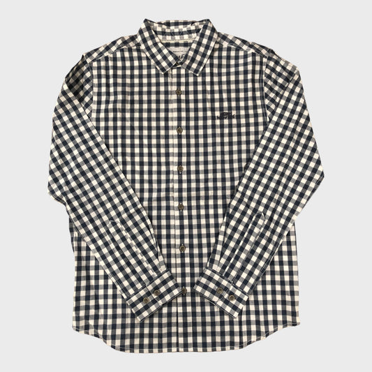 Branded Blue and White Check Shirt