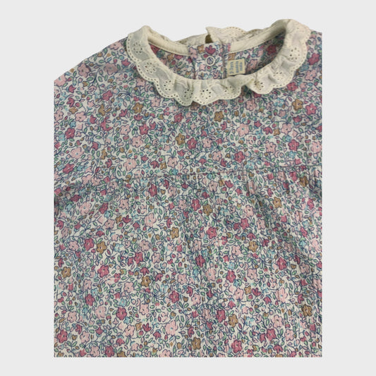 JoJo Maman Bebe Ditsy Floral Long Sleeved Dress - 2-3 Years
