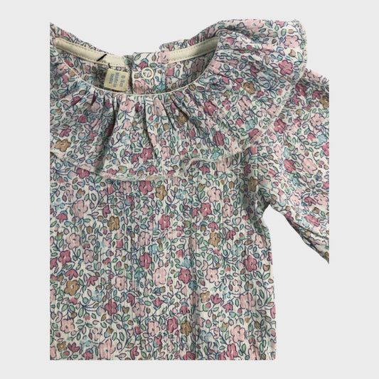 JoJo Maman Bebe Ditsy Floral Ruffle Romper - 0-3 Months