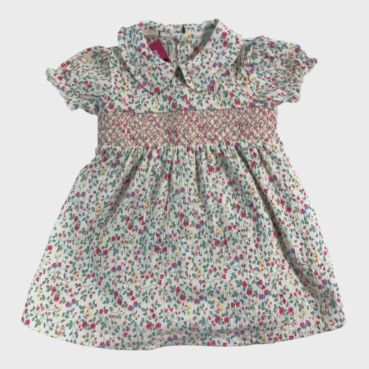 JoJo Maman Bebe Ditsy Floral Dress With Briefs - 6-12 Months