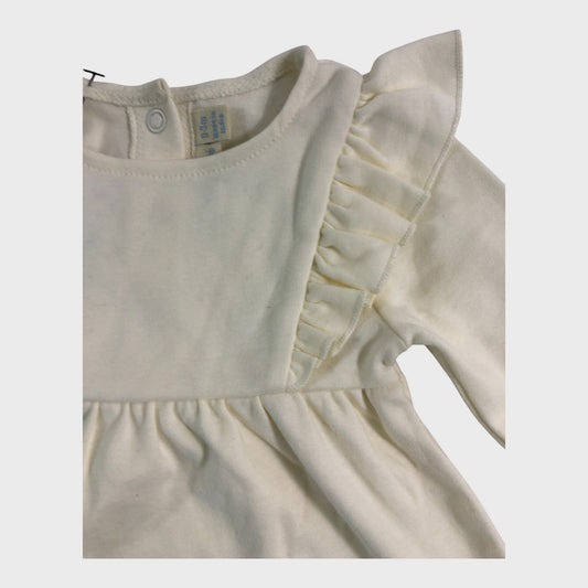 JoJo Maman Bebe Cream Dress - 0-3 Months
