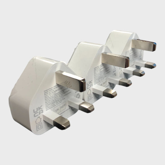 3 Pack White USB Plug