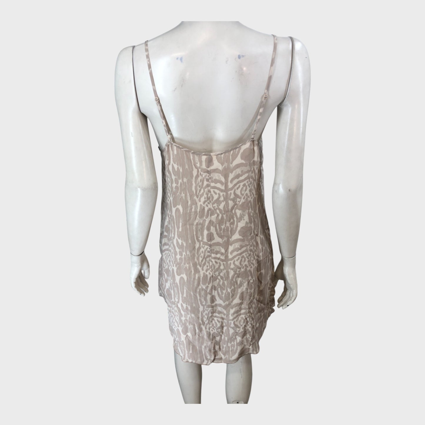 Wilfred Grey Animal Print Slip Dress - Medium