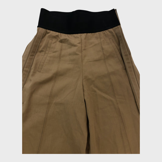 Branded Beige Crop Wide Leg Trousers - Size 8