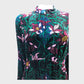 Branded Velvet Tulip Midi Dress - Size 10