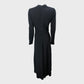 Branded Black Crepe Twist Maxi Dress