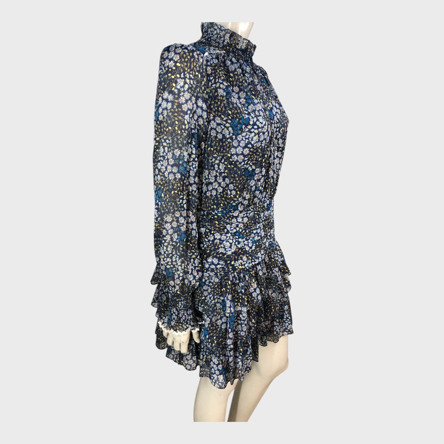 Branded Indigo Floral Print Boho Dress - Size 16