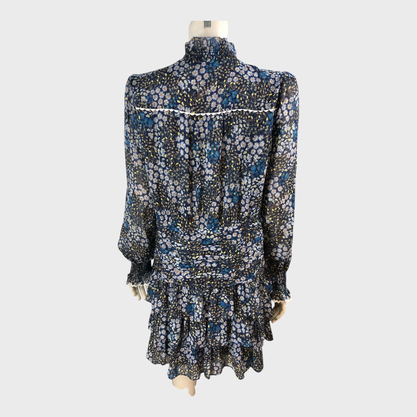 Branded Indigo Floral Print Boho Dress - Size 16