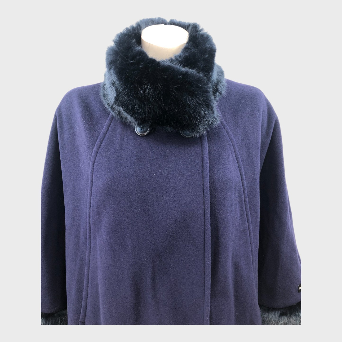 Jacques Vert Fur Trim Cloak