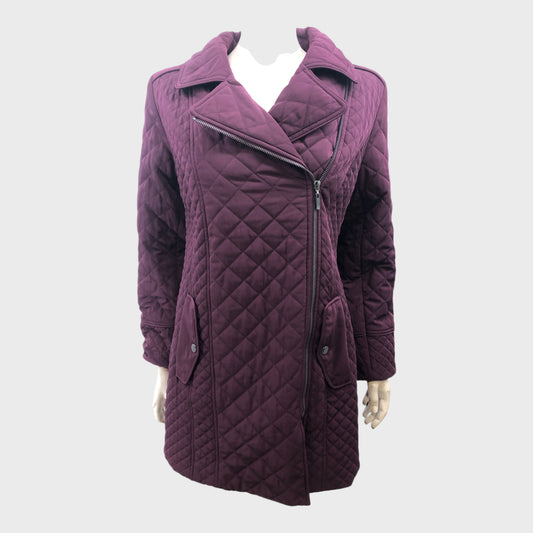 Burgundy Quilted Coat