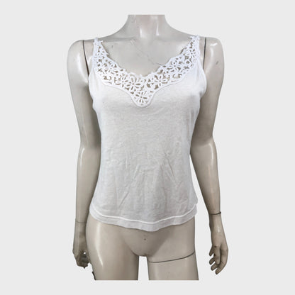 Branded White Vest - Size 8