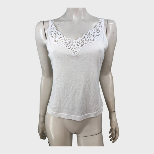 Branded White Vest - Size 8