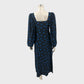 Sweetheart Neck Blue Spotted Dress