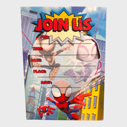 Spidey and Friends Birthday Party Invitations