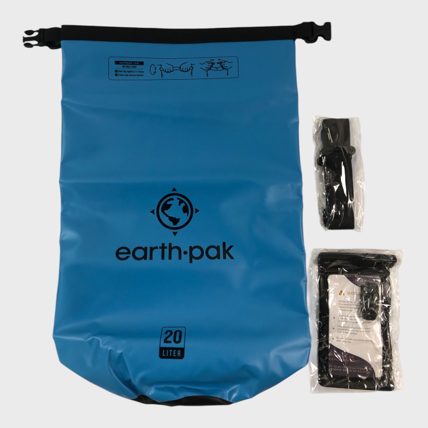 Earth Pak Original Dry Bag 20L - Light Blue