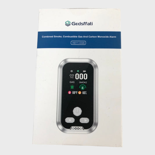 GEDSFFATI HD11-CGS Smoke Combustible Gas CO Alarm with LCD Display