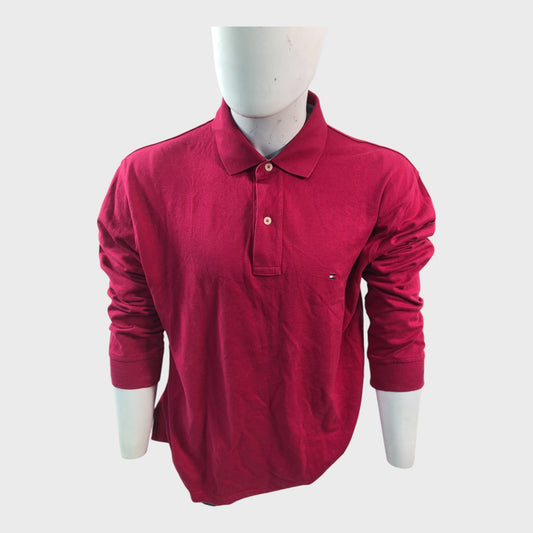 Pink Tommy Hilfiger Long Sleeve Polo