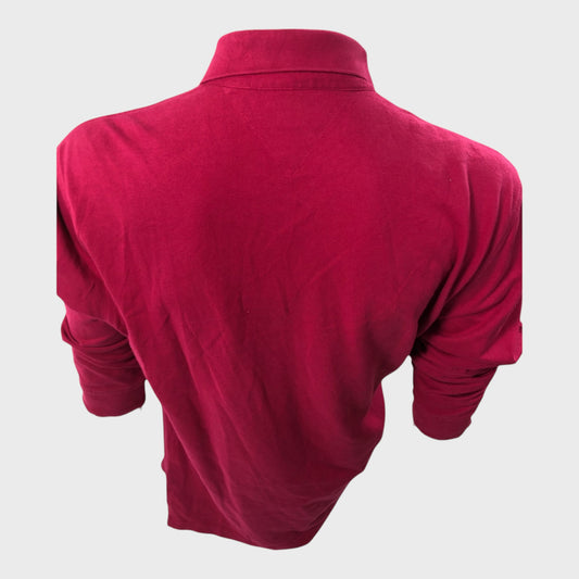 Pink Tommy Hilfiger Long Sleeve Polo