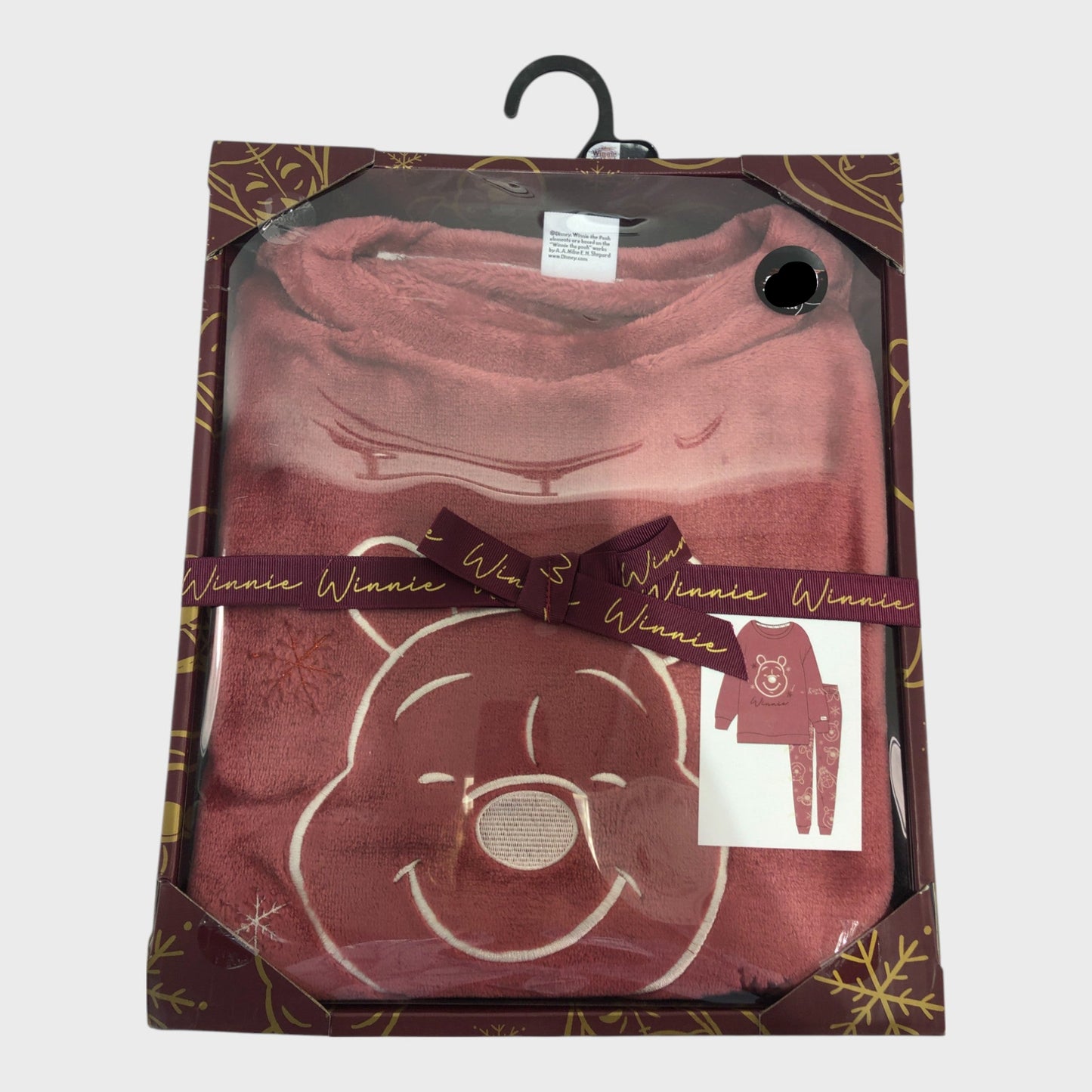 Disney Winnie The Pooh Red Fleece Pyjamas - Size 12-14