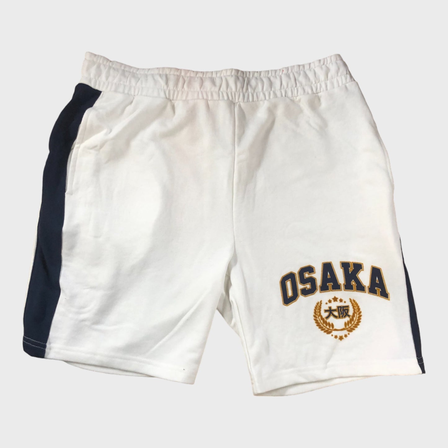 White Osaka Print Lounge Shorts