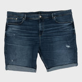 Distressed Blue Denim Shorts