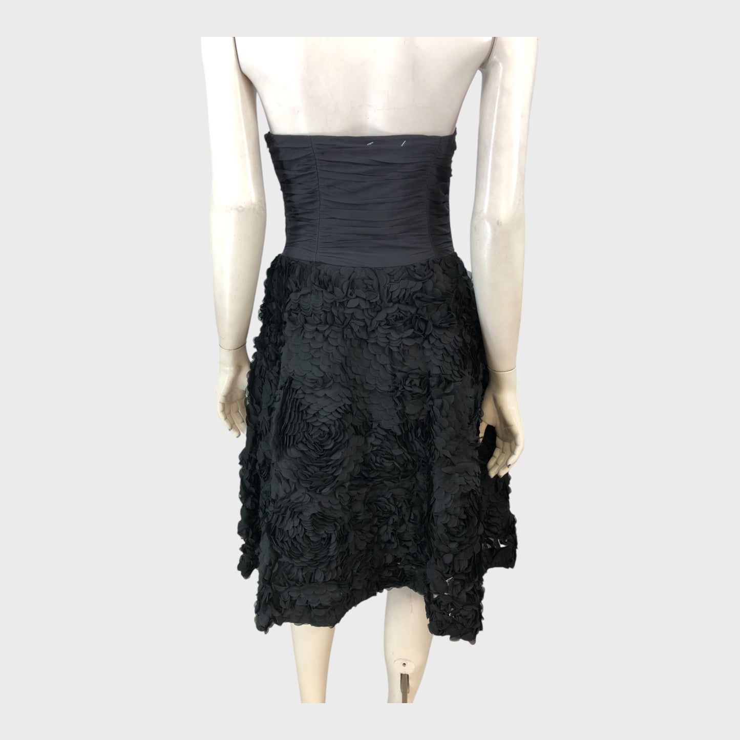 Ted Baker Black Floral Skater Mini Dress - Size 10